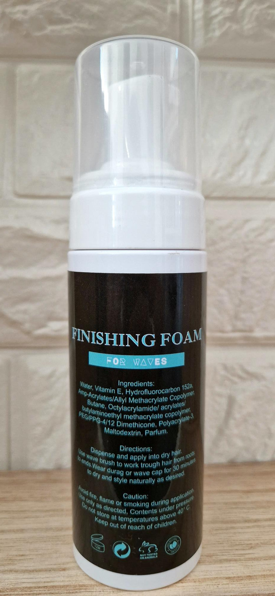 Finishing wax foam
